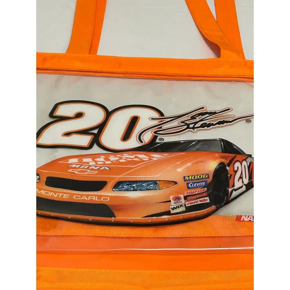 Vintage NASCAR Tony Stewart #20 Home Depot Chevrolet Monte Carlo clear tote bag
